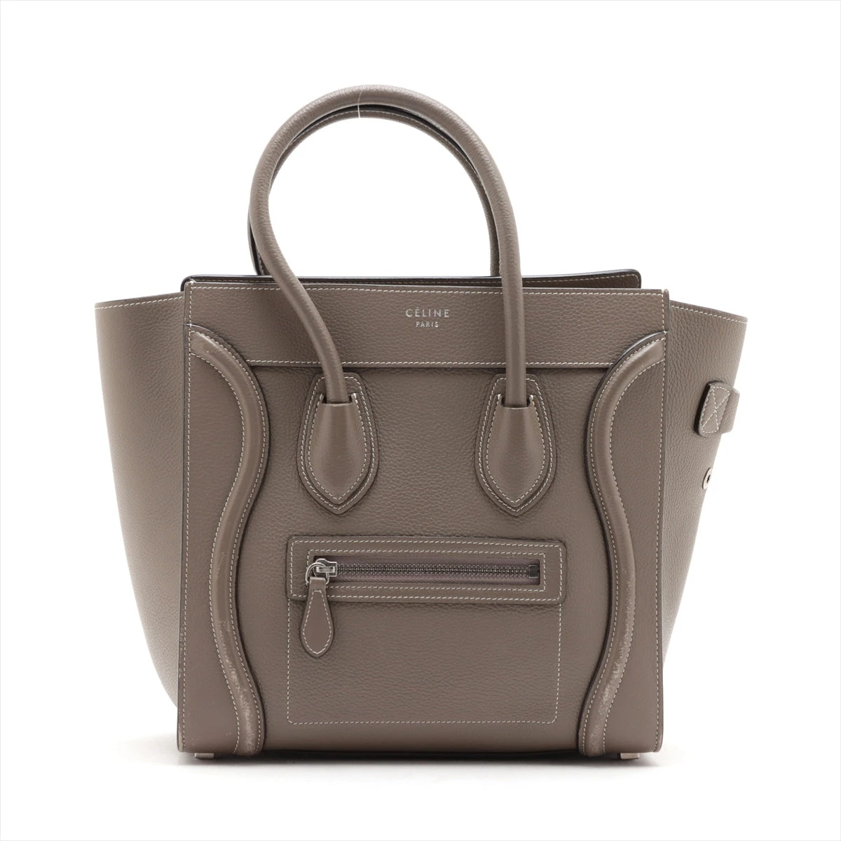 セリーヌ ラゲージ マイクロショッパー レザー ハンドバッグ