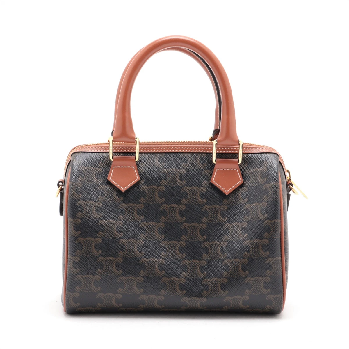 セリーヌ キュイル トリオンフ スモールボストン PVC×レザー