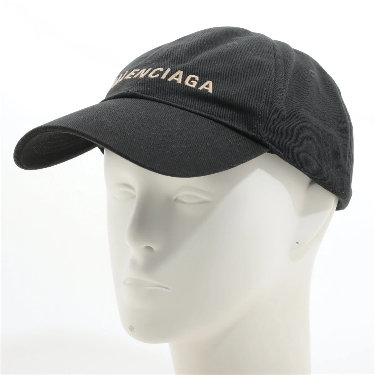 バレンシアガ ロゴ キャップ コットン ブラック 590758 BI011518