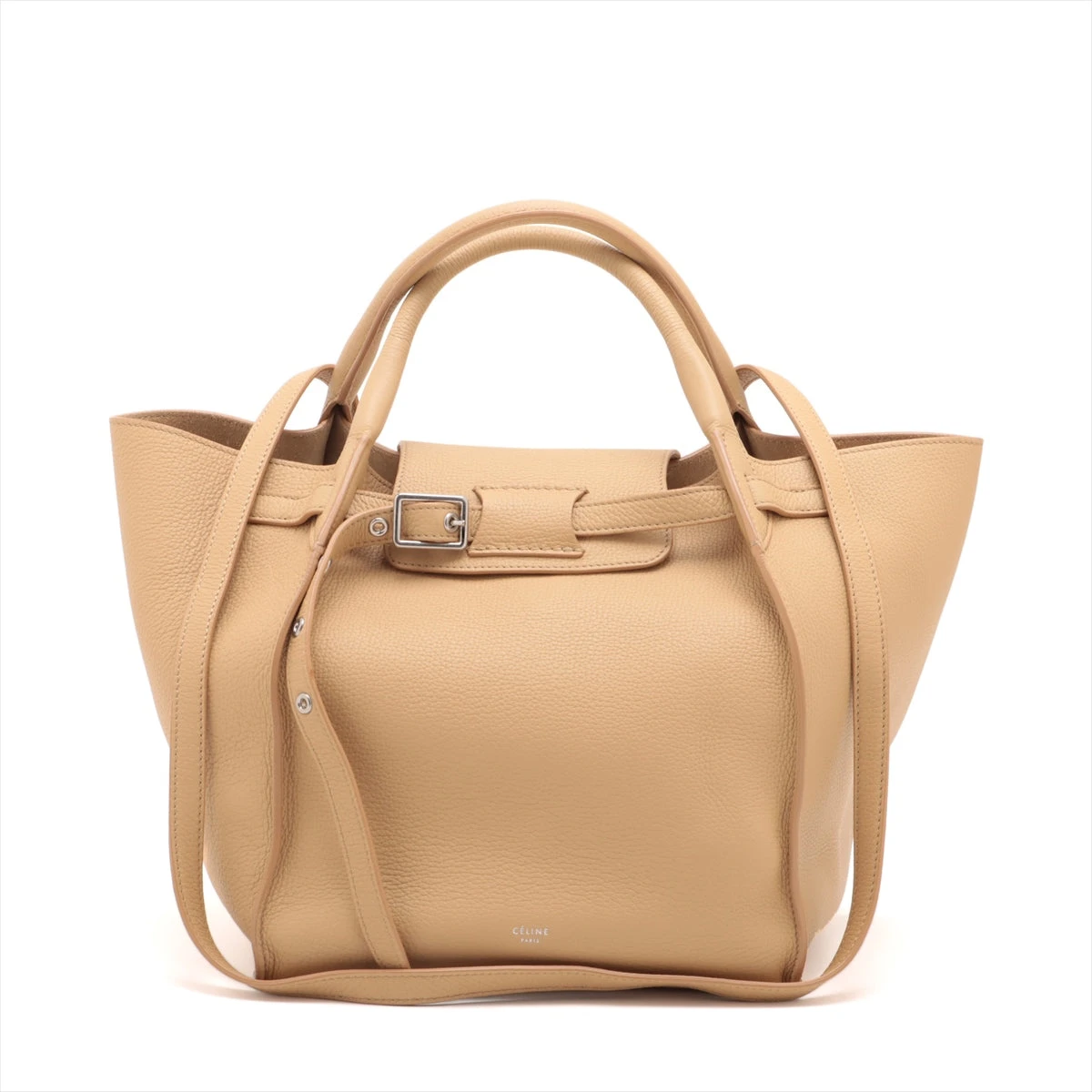 CELINEビッグバッグ スモール レザー 2WAYハンドバッグ ベージュ CELINEビッグバッグ スモール レザー 2WAYハンドバッグ ベージュ