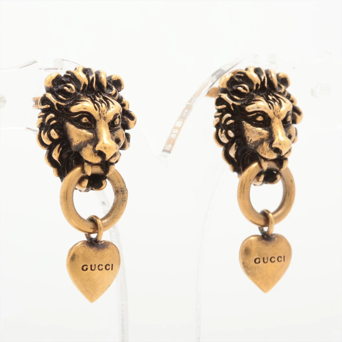 グッチ ライオンヘッド ピアス(両耳用) GP ゴールド A3016990