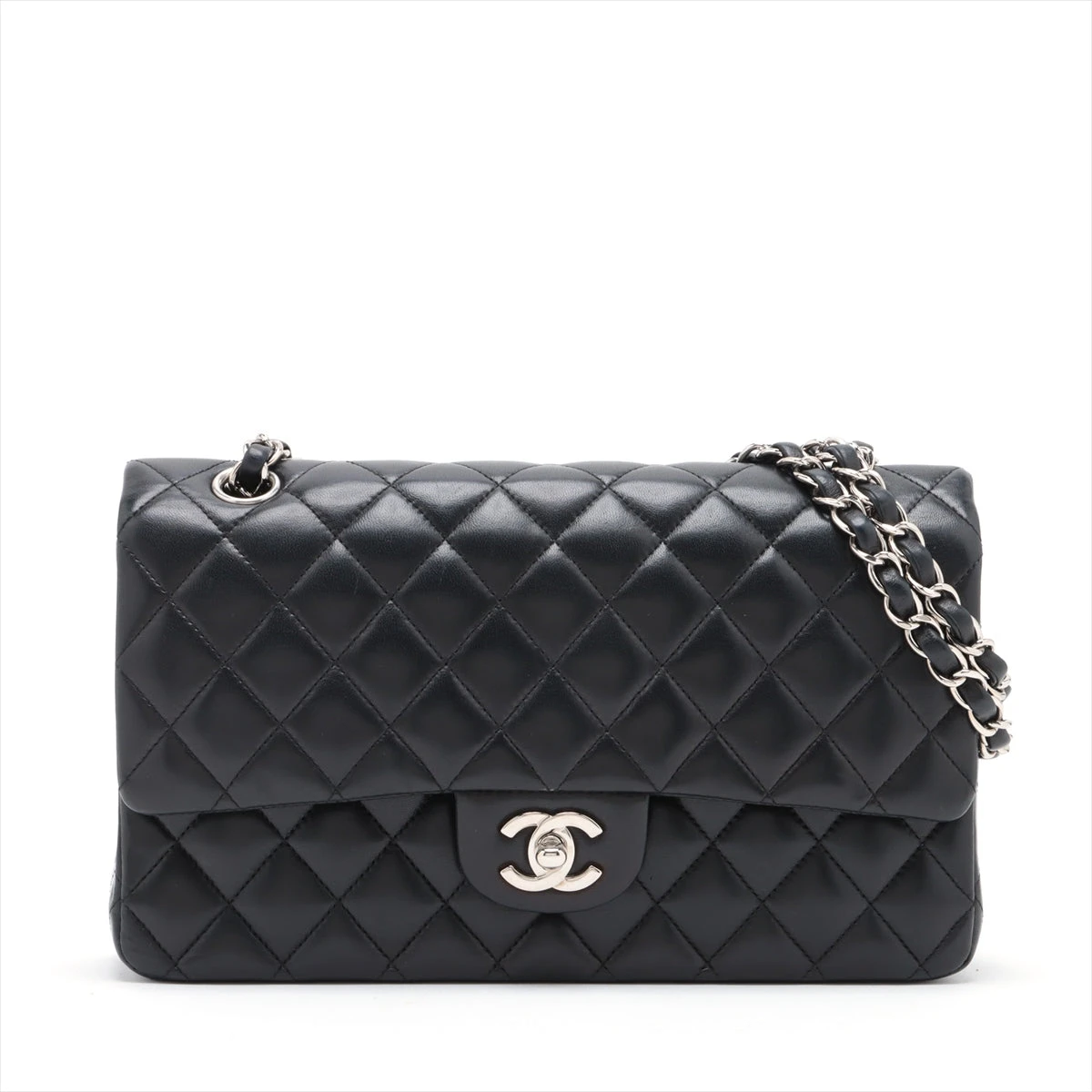 シャネル マトラッセ25 ラムスキン ダブルフラップ ダブルチェーン  