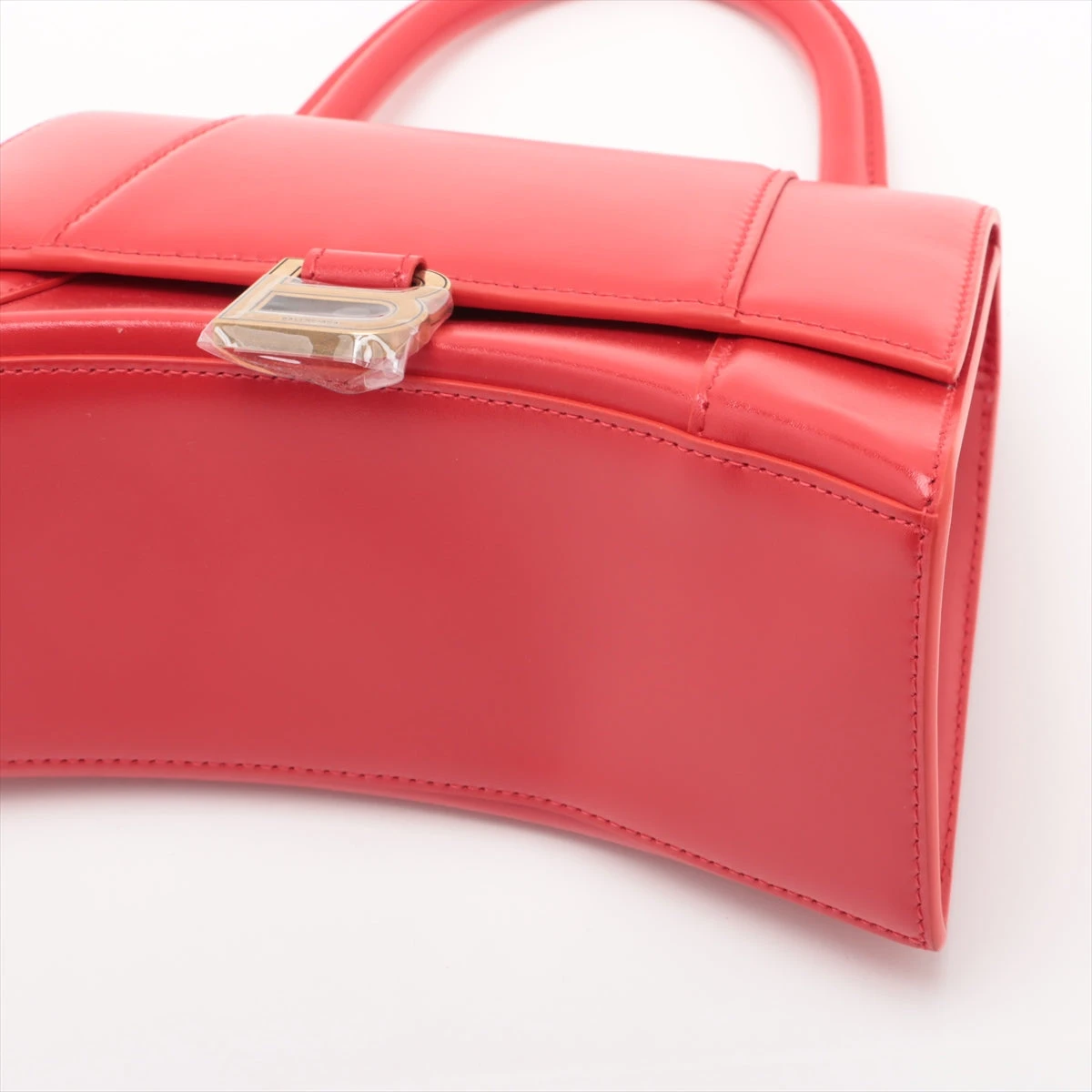 バレンシアガ アワーグラス レザー 2WAYハンドバッグ レッド 593546