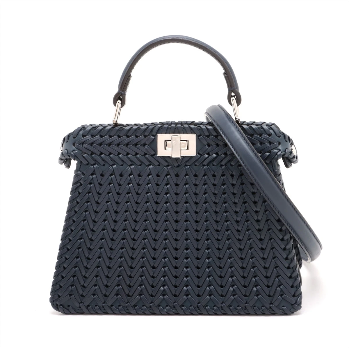 フェンディ ピーカブー アイシーユー ミニ レザー 2WAYハンドバッグ  