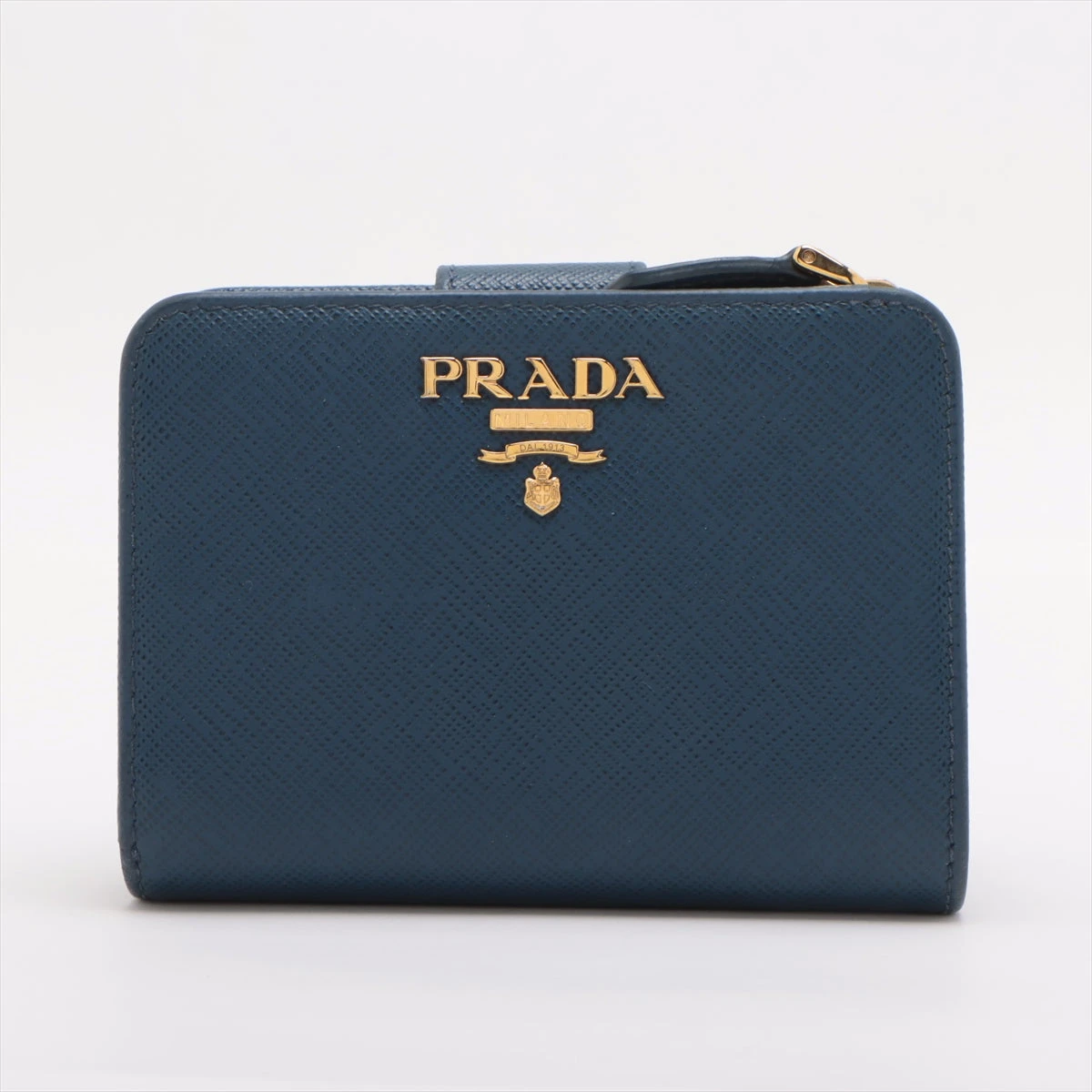 未使用級⭐️PRADA プラダ 1ML018 折財布　サフィアーノメタル　ブルー プラダ サフィアーノ 1ML018 レザー 財布 ブルー A3010873｜中古