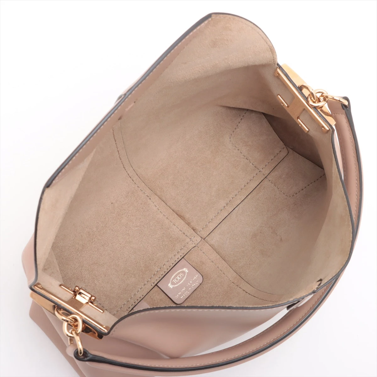 トッズ Tケース レザー 2WAYショルダーバッグ ベージュ WU020415｜中古 