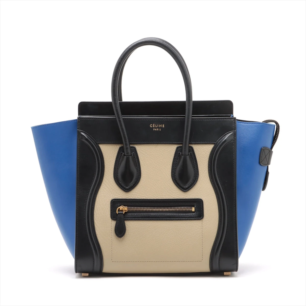 再出品 美品 CELINE ラゲージ マイクロ バッグ マルチカラー セリーヌ ラゲージ マイクロショッパー レザー ハンドバッグ マルチ