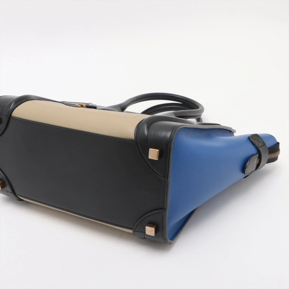 セリーヌ ラゲージ マイクロショッパー レザー ハンドバッグ マルチ