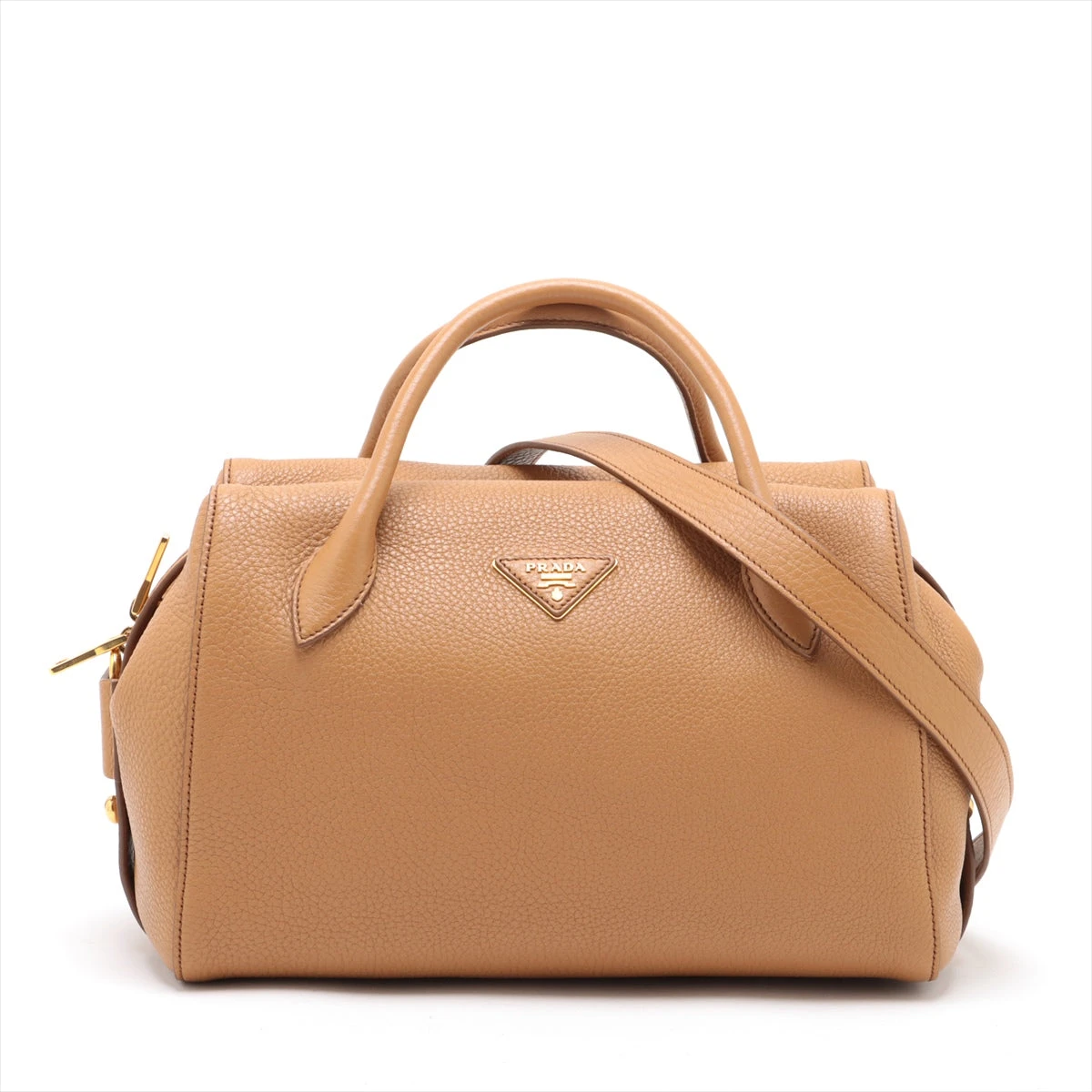 hopeさん専用　【新品未使用】PRADA ハンドバッグ 2WAY ブラウン レ プラダ レザー 2WAYハンドバッグ ブラウン 1BB031 A3010414｜中古