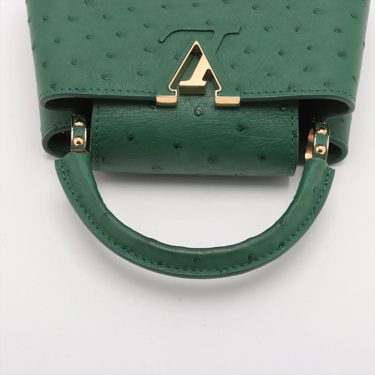 美品 オーストリッチカプシーヌミニ ルイ ヴィトン LV×TM カプシーヌMINI ブラック オーストリッチ