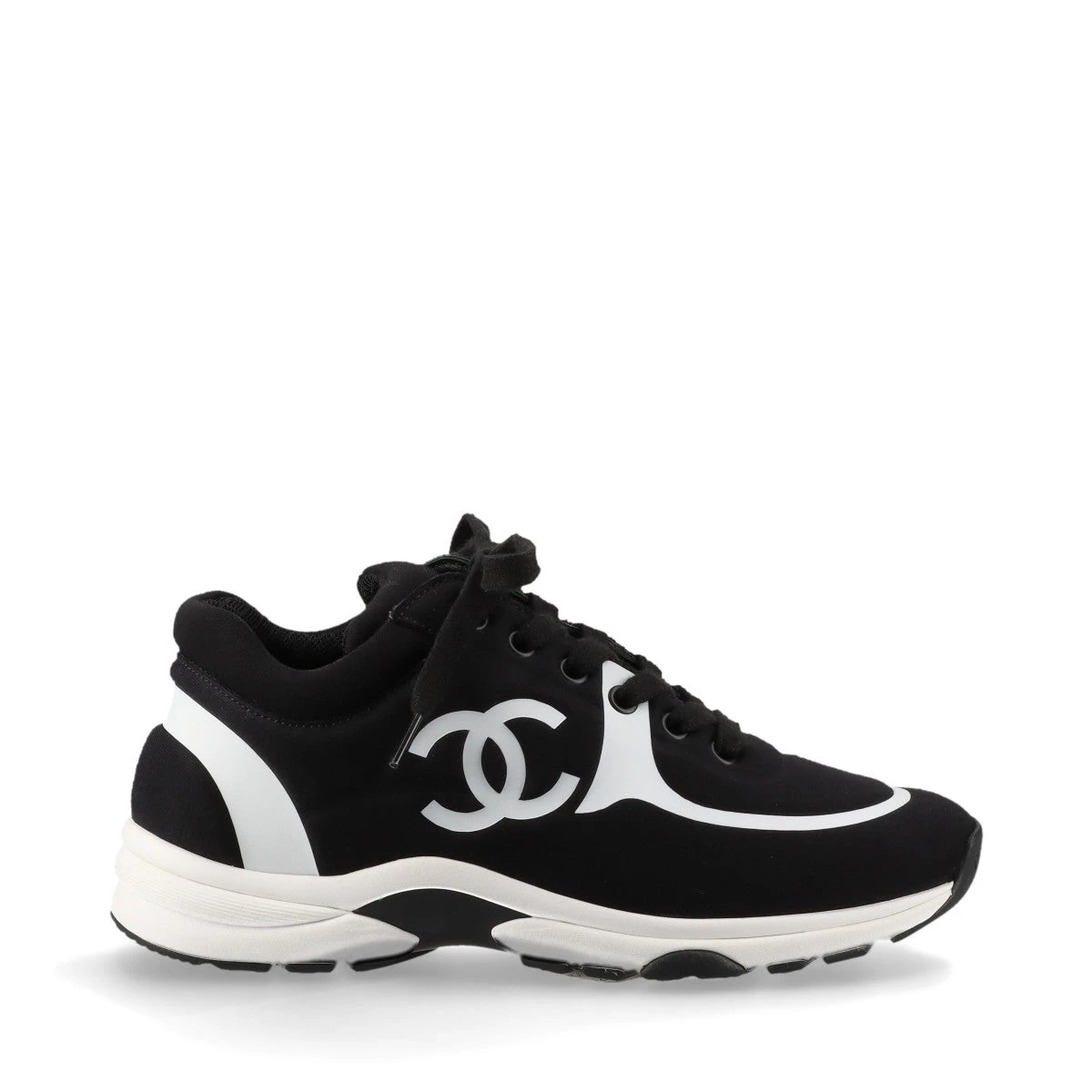 シャネル ココマーク ファブリック×ラバー スニーカー 36 レディース