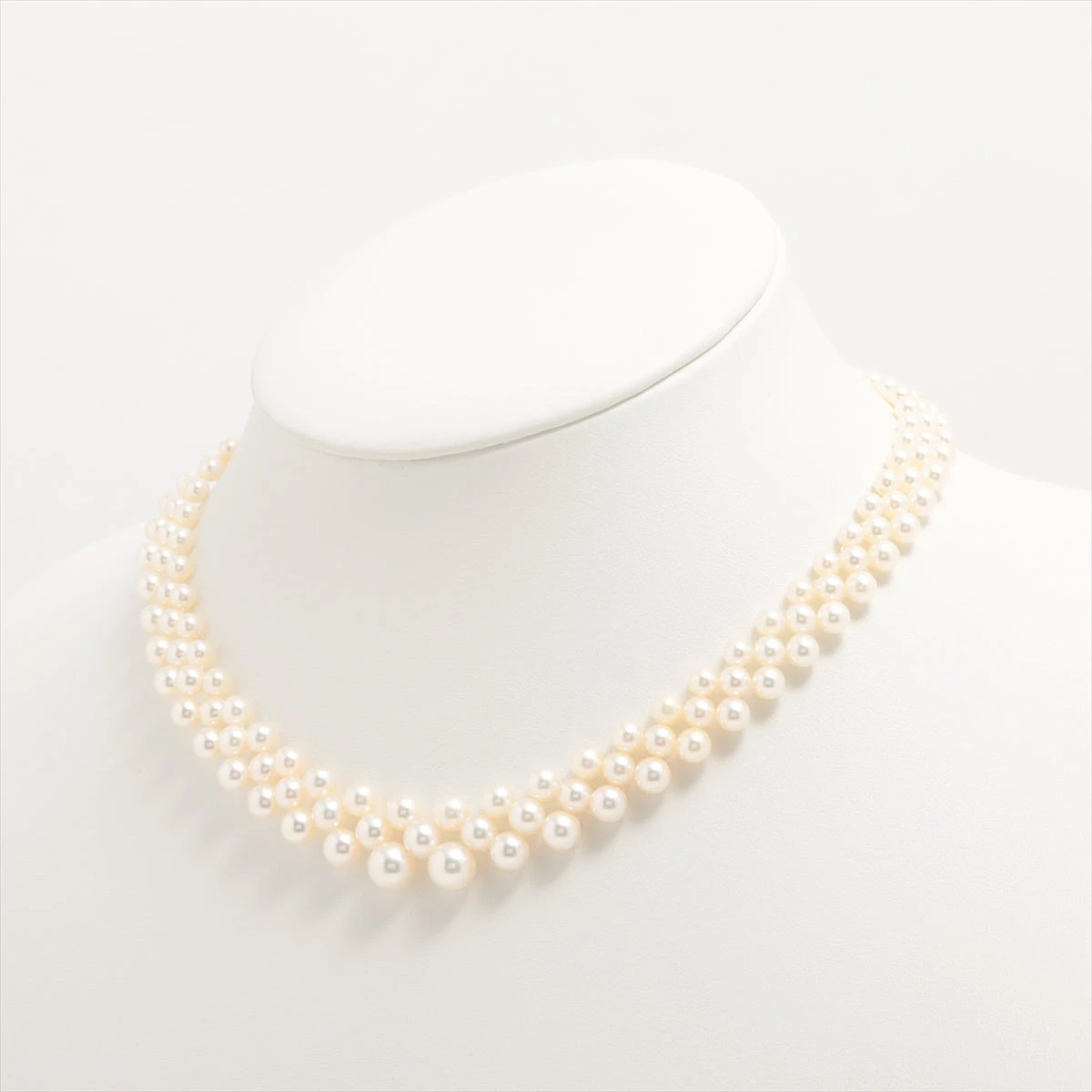 ミキモト パール ネックレス k18 ミキモト パール ネックレス K18(YG) 総45.6g 約3.5mm～7.5mm