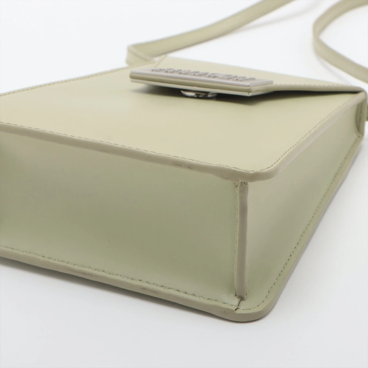 メゾンマルジェラ MM6 レザー ショルダーバッグ グリーン A3011643 