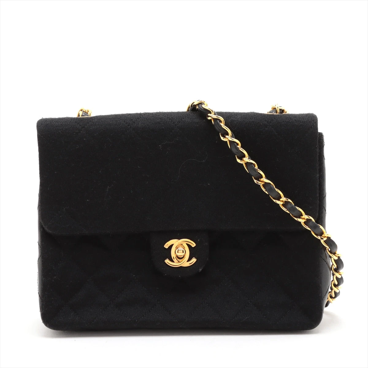 m*0様 【マトラッセ 】CHANEL コットン素材 シャネル シングルフラップ シャネル マトラッセ コットン×レザー シングルフラップ