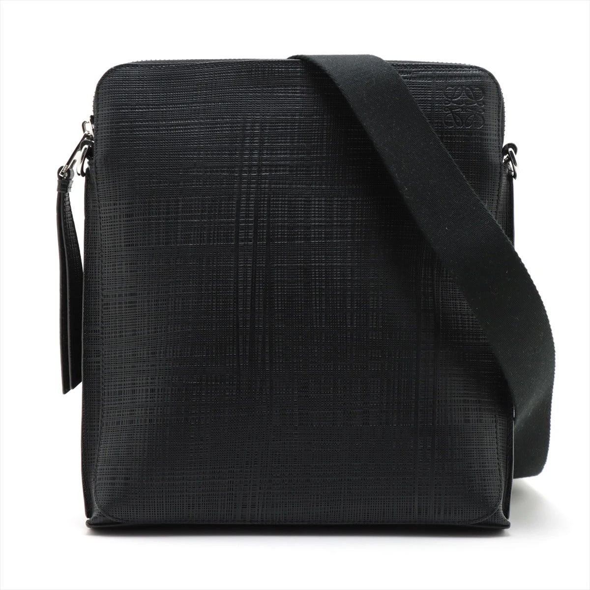 【正規品/未使用】LOEWE リピートアナグラム クラッチバッグ ブラック LOEWE ロエベ クラッチバッグ リピートTポーチ エンボスシルク