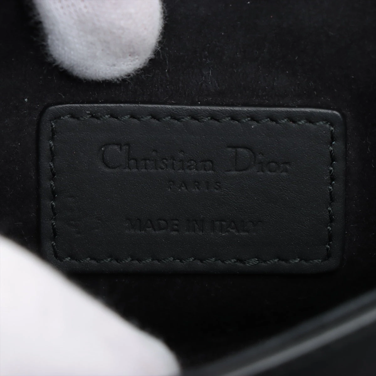 クリスチャンディオール サドルバッグ レザー ミニ ハンドバッグ