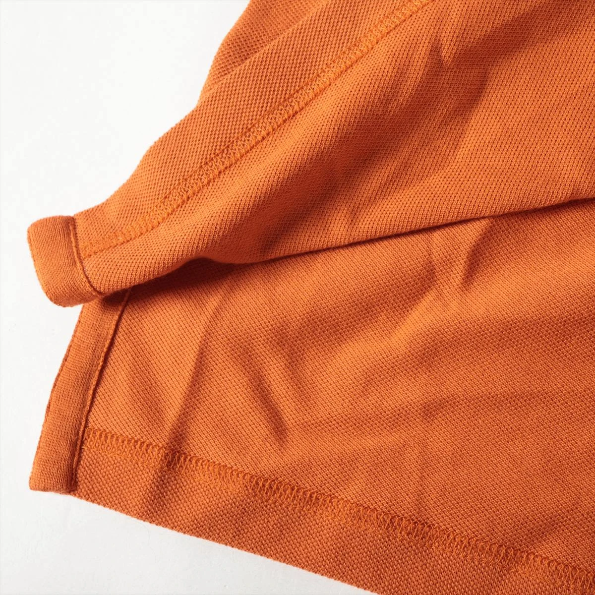 HELMES エルメス セリエ ポロシャツ 半袖 オレンジ S レディース HERMES - エルメス HERMES ドゥブルジュ セリエボタン
