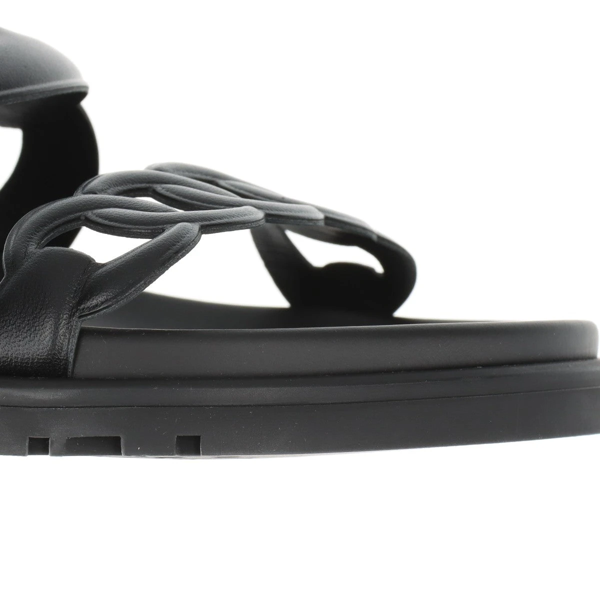 エルメス エクストラ レザー サンダル 36 レディース ブラック