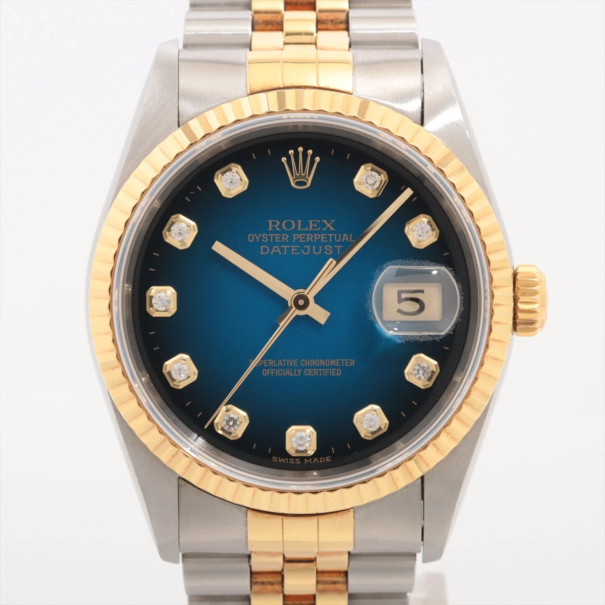 あ*ち様 ROLEX ロレックス デイトジャスト 16233 L549515 メ ロレックス デイトジャスト 16233 ブラックタペストリーダイアル