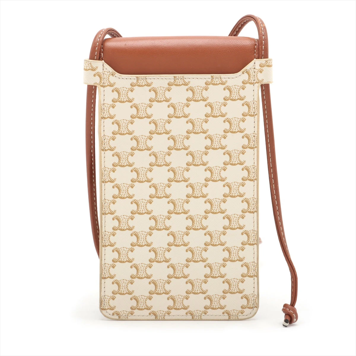 セリーヌ トリオンフ フォンポーチ PVC×レザー ショルダーバッグ