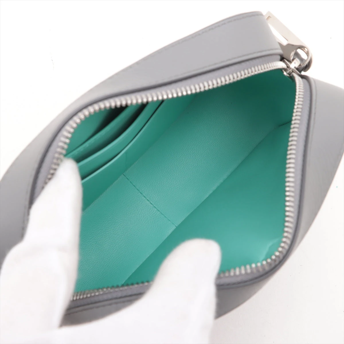 ティファニー レザー ショルダーバッグ グレー A3015736｜中古ブランド