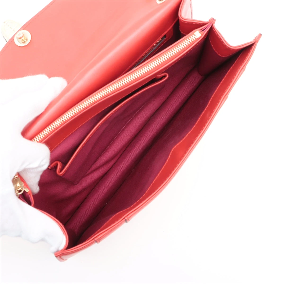 ブルガリ レザー 肩掛けショルダーバッグ レッド T25022001 66b487c86fba5.webp