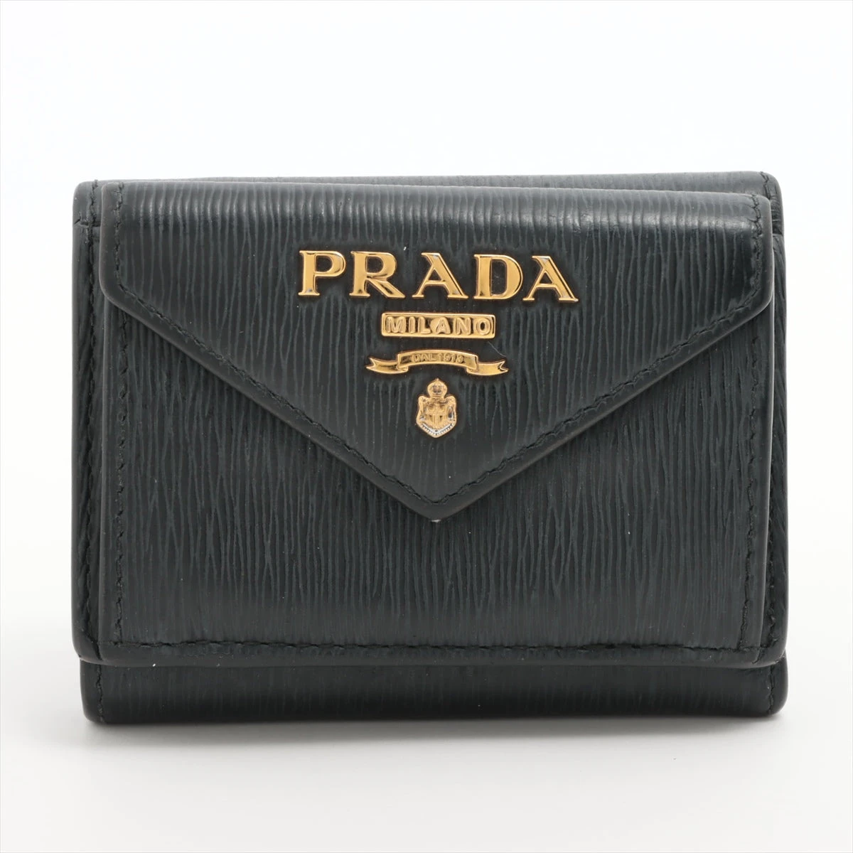 未使用品/ICチップ✨ プラダ 三つ折り財布　1MH021 ヴィッテロムーブ プラダ ヴィッテロムーブ 1MH021 レザー コンパクトウォレット