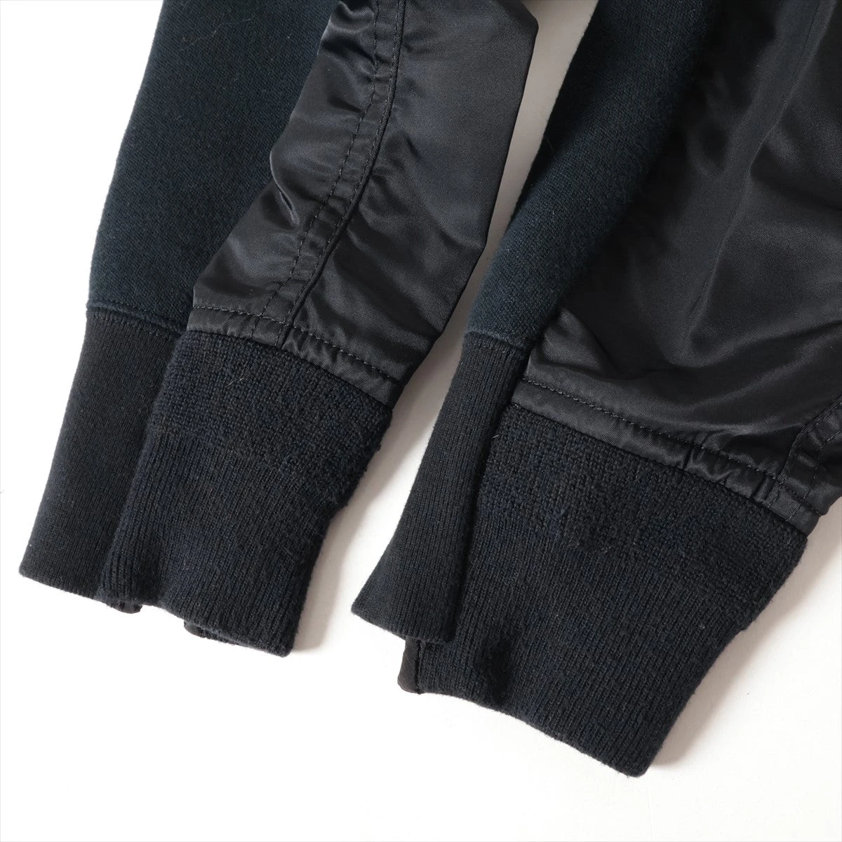 サカイ コットン×ナイロン パーカー 1 メンズ ネイビー×ブラック SCM