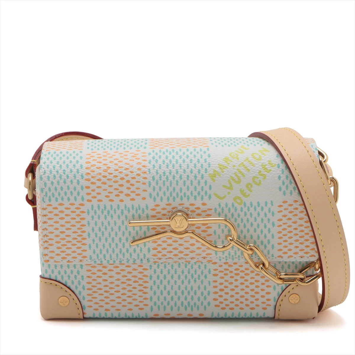 LOUIS VUITTON ルイヴィトン ダミエ ヘリテージ スティーマー ウェアラブル ウォレット ショルダーバッグ ベージュ PVCレザー アイボリー N40674 ヴィトン ダミエ ヘリテージ スティーマー ウェアラブル ウォレット