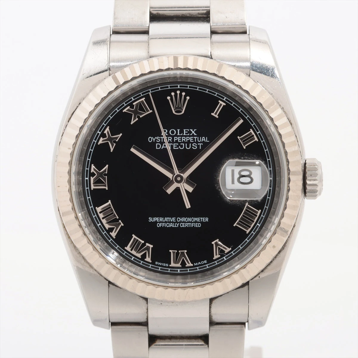 ロレックス デイトジャスト 116234 SS×WG AT 黒文字盤 あまりごま1  