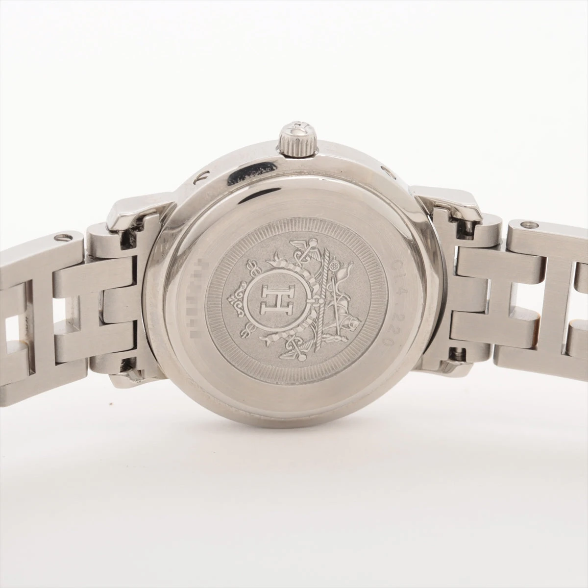 エルメス クリッパーナクレ CL4.220 SS×GP QZ シェル文字盤 A3025194