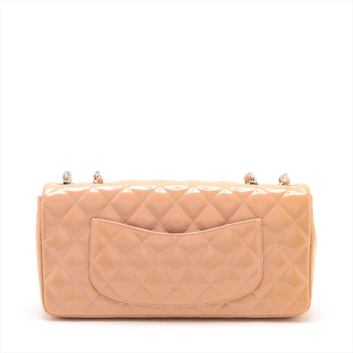 シャネル パテントレザー ロゴ 2way バッグ ベージュ シャネル マトラッセ パテントレザー シングルフラップ ダブル