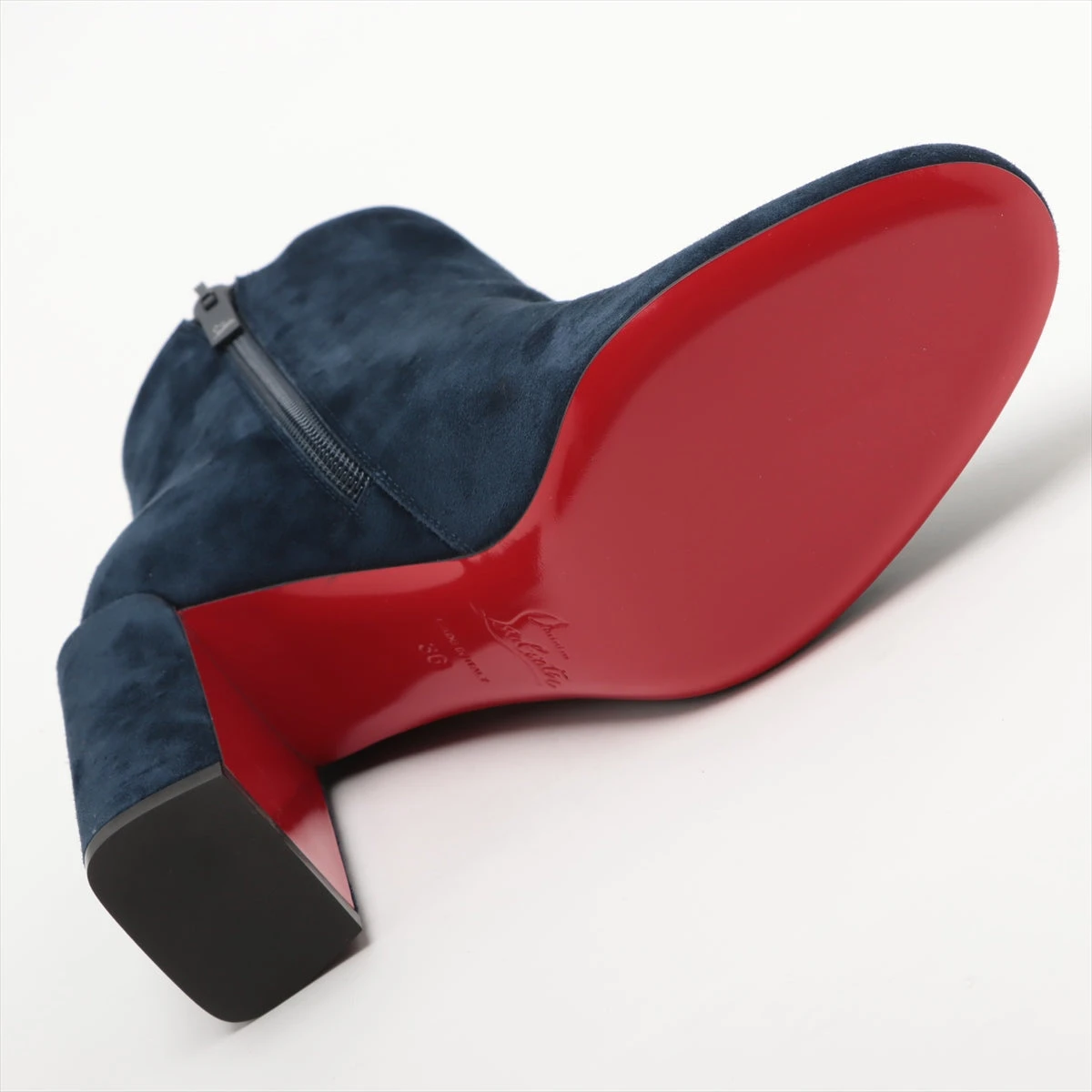 クリスチャン ルブタン スエード ショートブーツ 22cm Christian Louboutin クリスチャンルブタン スエードチャッカ