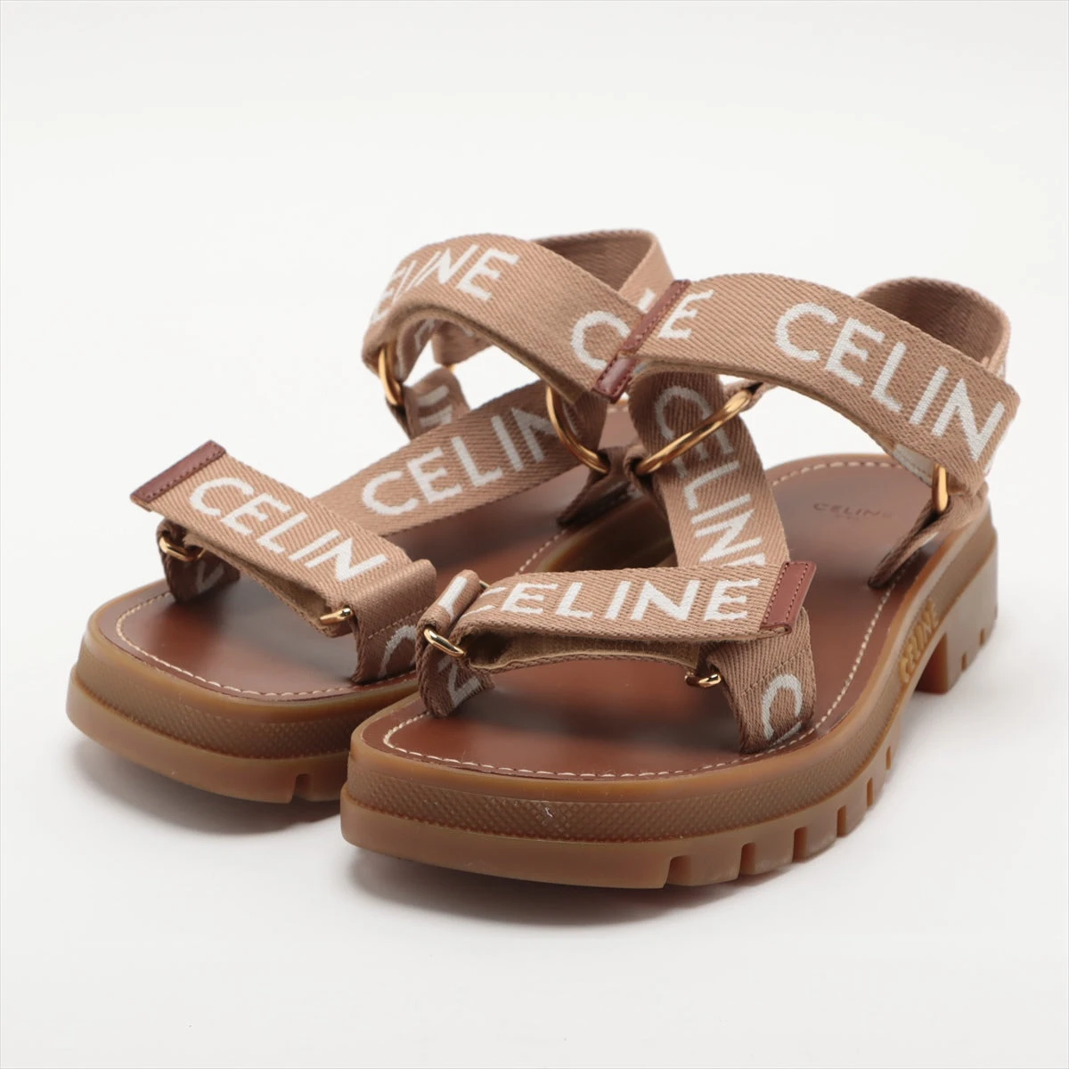 【美品】CELINE レオ ベルクロストラップ サンダル ロゴ 楽天市場】【7/23-18時～10％OFFクーポン対象】CELINE セリーヌ