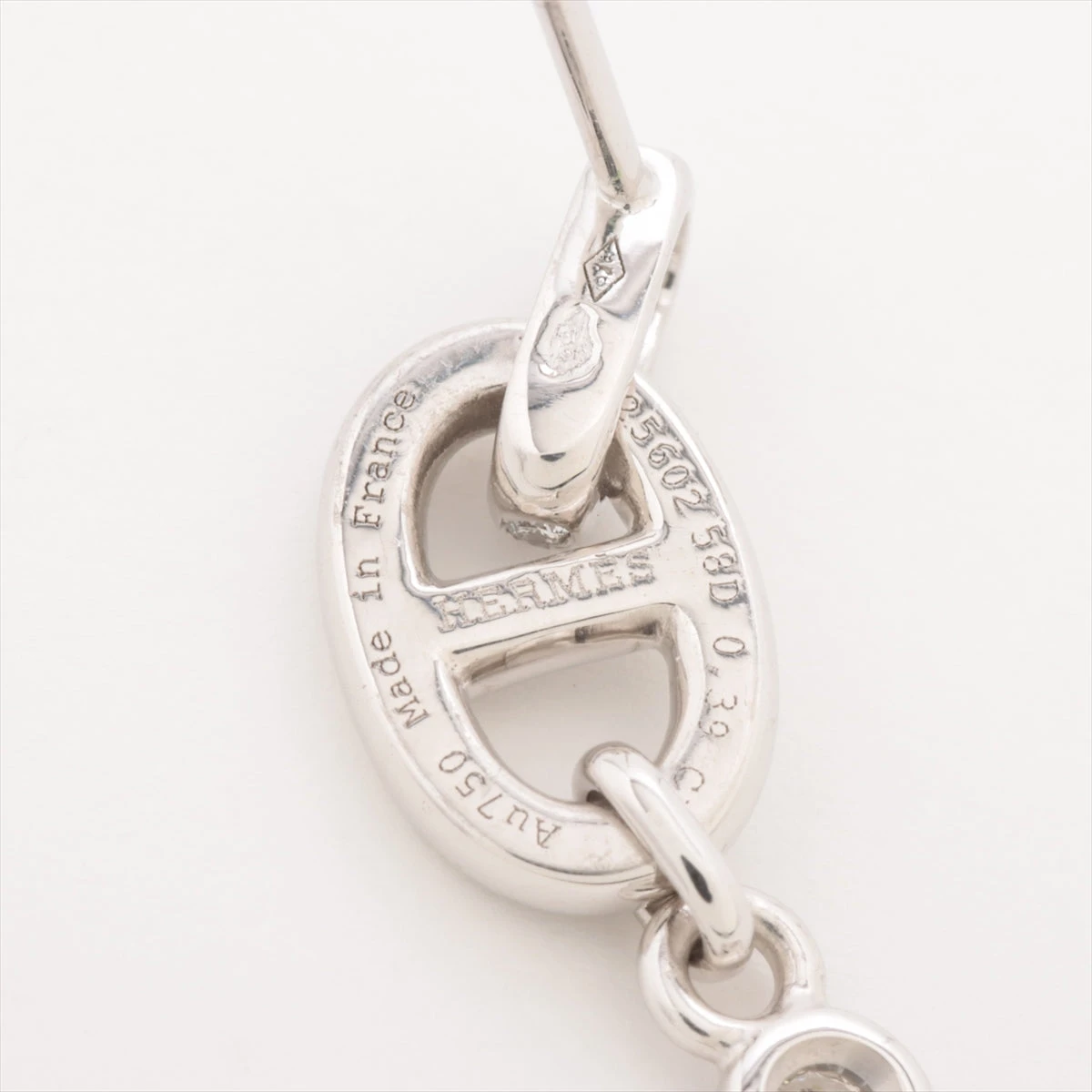 エルメス　シェーヌダンクル　グランラルジュ　ドロップ　シルバーピアス　Ag925 未使用新品】HERMES エルメス シルバーAg925《ファランドール