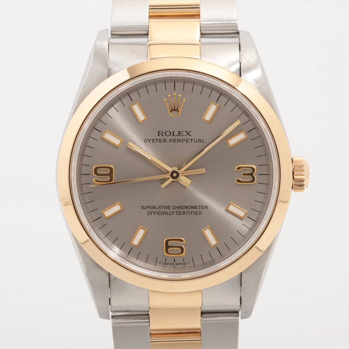 ROLEX オイスターパーペチュアル 14203 ロレックス腕時計SS YG 平◇1250 ロレックス オイスターパーペチュアル レディース 14203 コマ