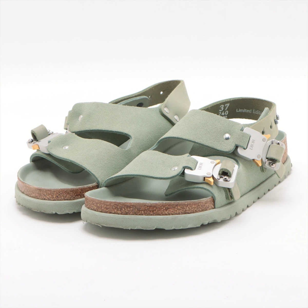 BIRKENSTOCK グレーグリーン ミュール 37 BIRKENSTOCK グレーグリーン ミュール 37