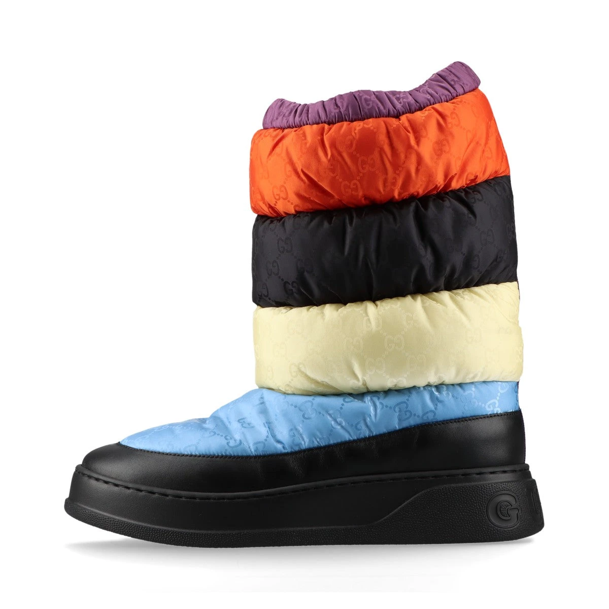 GUCCI GG柄　ナイロン キルティングブーツ　マルチカラー GUCCI GG柄ナイロン キルティングブーツマルチカラー
