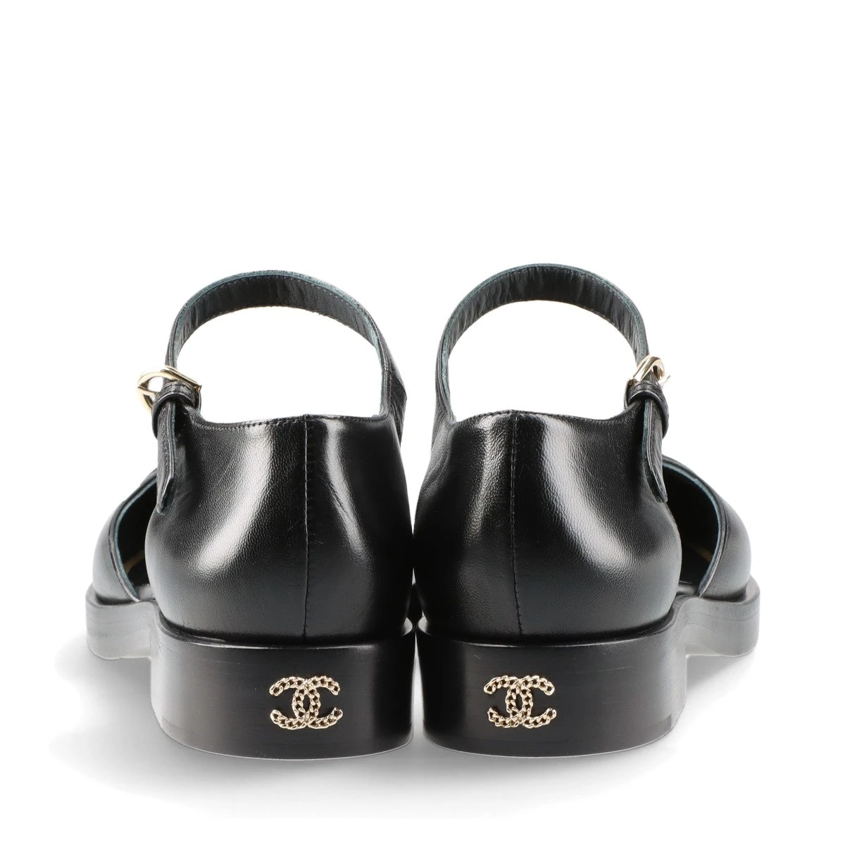 CHANEL シャネル ココマーク チェーン スリングバック パンプス 23P CHANEL シャネル ココマーク チェーン スリングバック パンプス