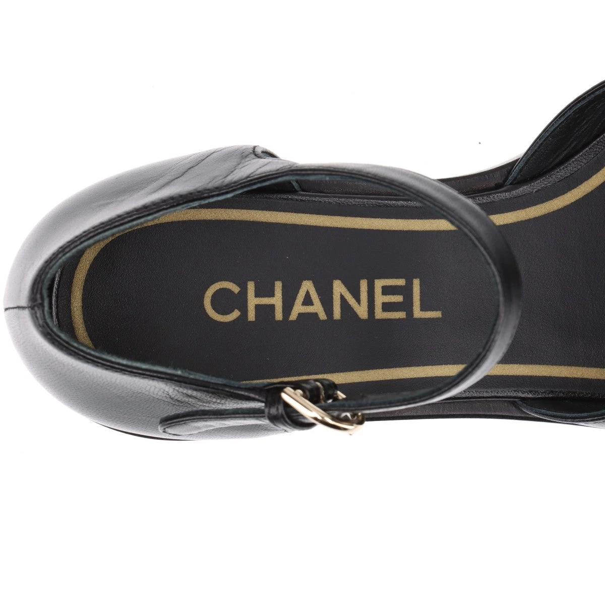 CHANELシャネル ココマークレザーポインテッドトゥスリング