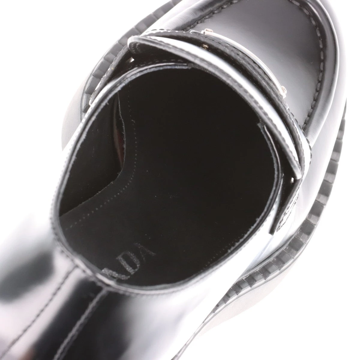 プラダ チョコレート ブラッシュドレザー ローファー　SIZE36 PRADA】プラダ チョコレート ブラッシュドレザー ローファー