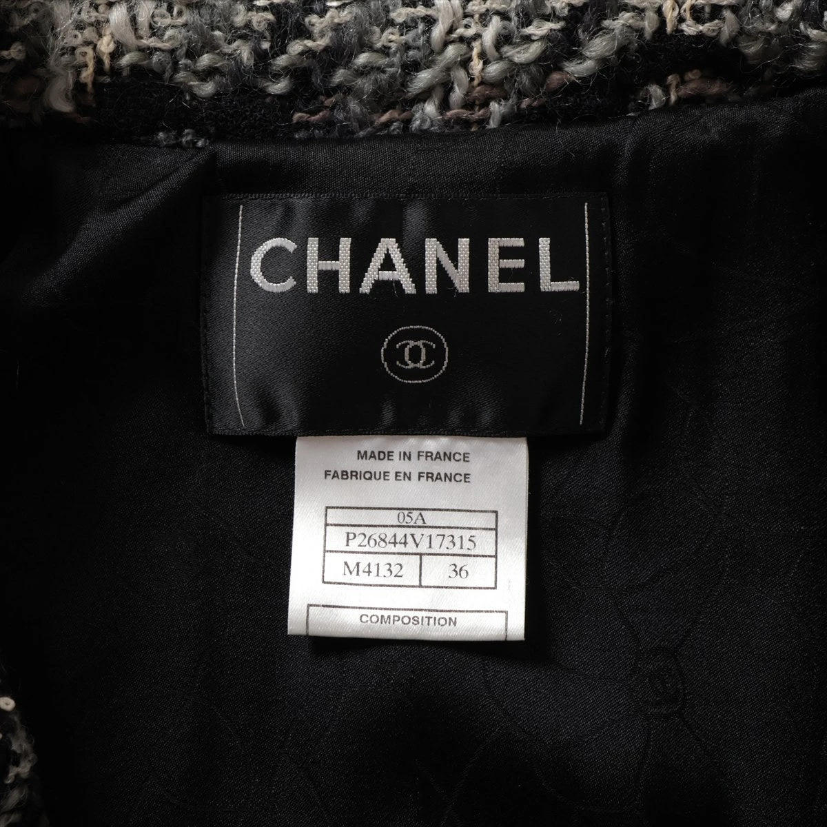 VINTAGE●CHANEL●ココボタン 05A ウール×ナイロン コート 38 シャネル ココボタン 05A ウール×ナイロン コート 38 レディース