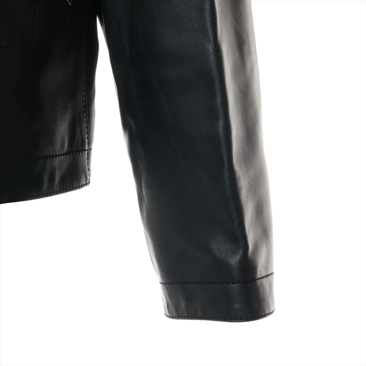 エルメス 23AW レザー ジャケット 52 メンズ ブラック 32-5000