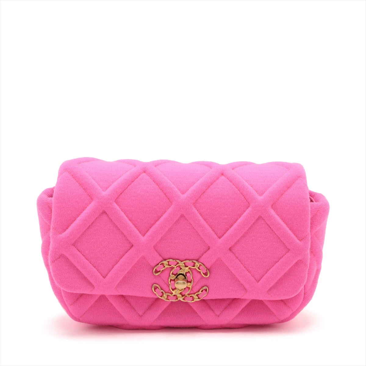 シャネル CHANEL マトラッセブレスポーチ ピンク GD金具 レザー