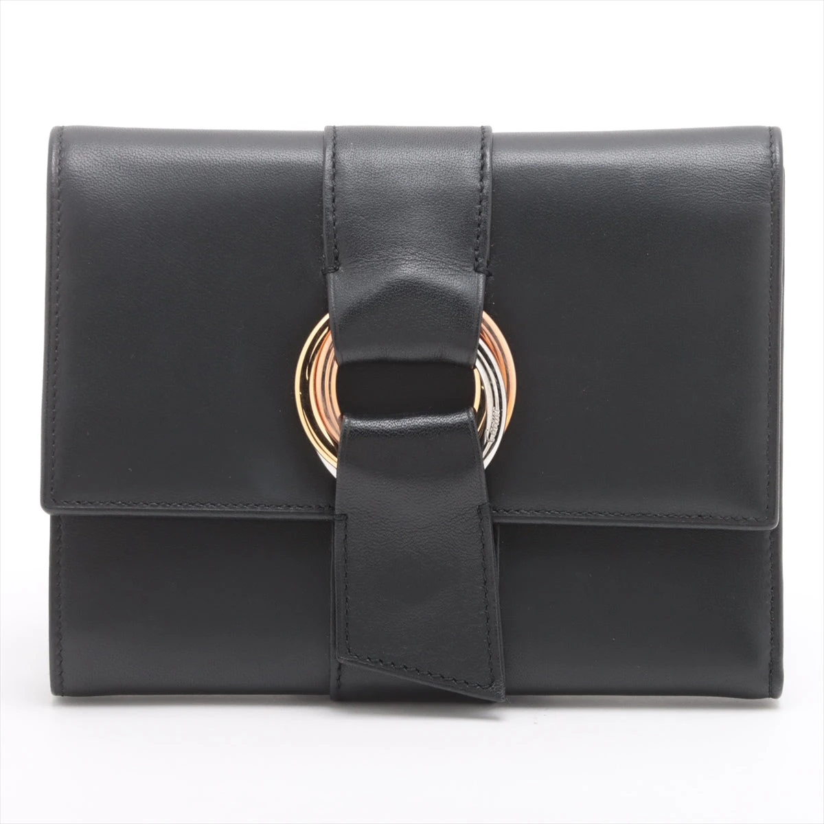 カルティエ トリニティ レザー 財布 ブラック GN027718｜中古