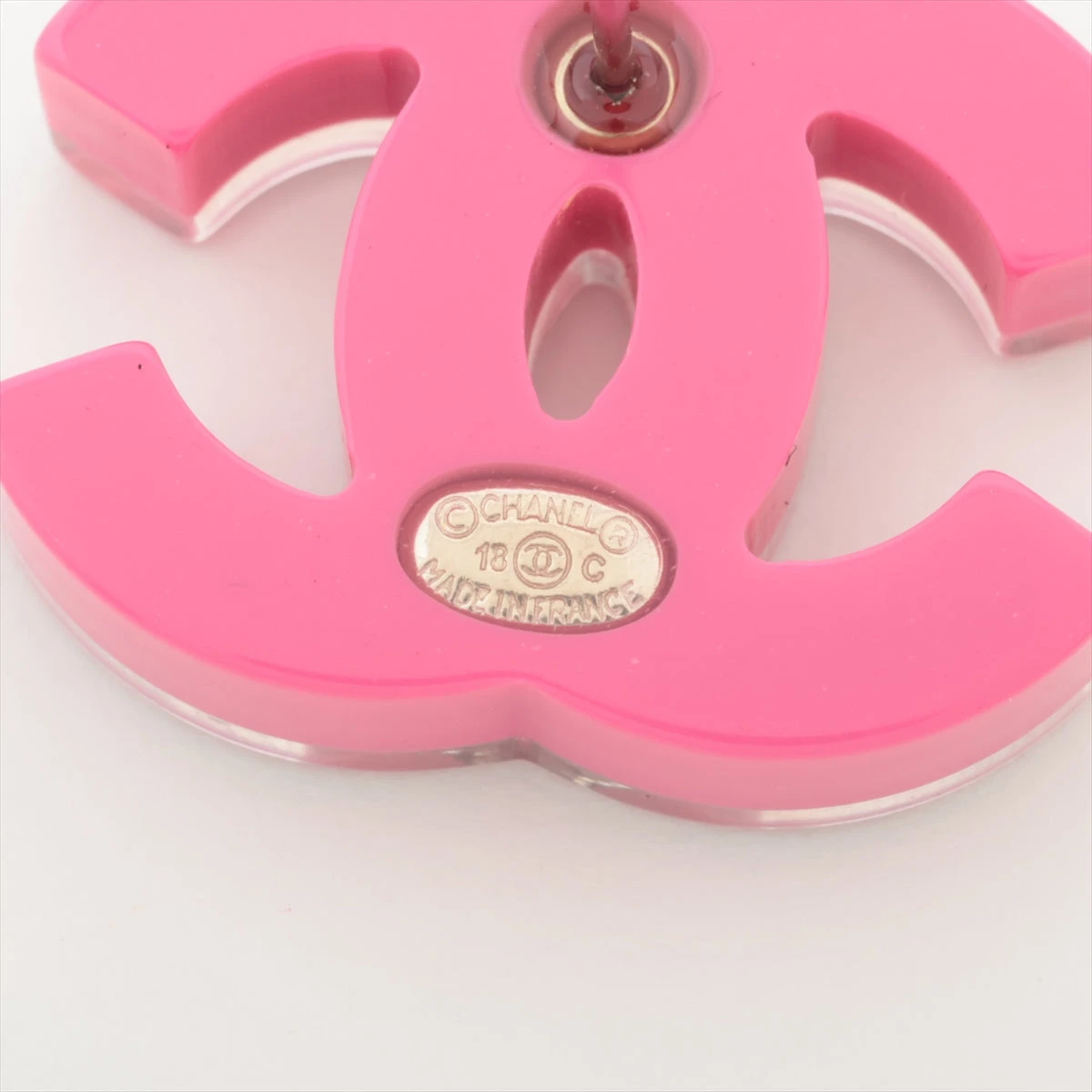 シャネル ピアス ココマーク レジン 18C ピンク ゴールド10M53