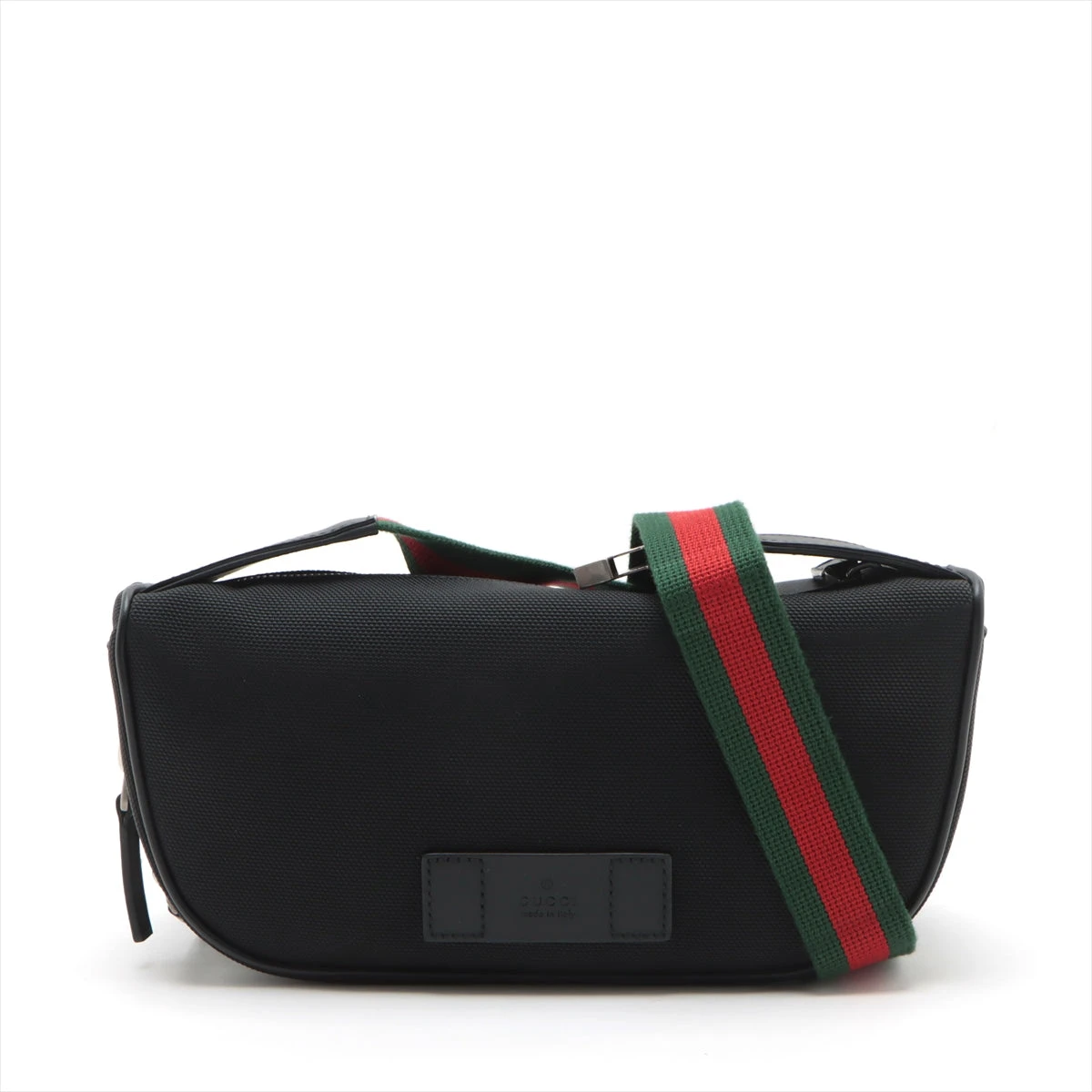 グッチ シェリーライン ナイロン×レザー ショルダーバッグ