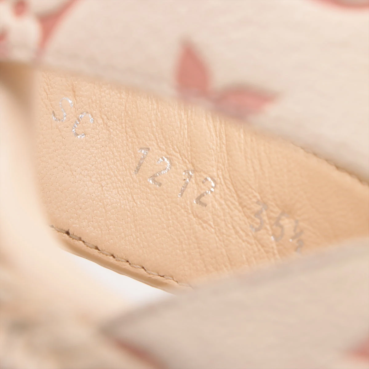 LOUIS VUITTON 美品ウェッジソールサンダルベージュ35.5 LOUIS VUITTON ルイ・ヴィトン Louis Vuitton ダミエ アンクル