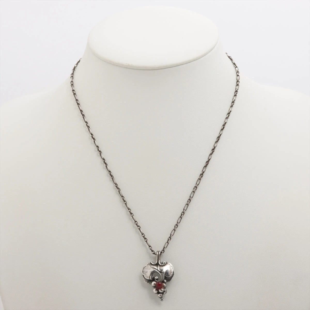 ジョージジェンセン　イヤーペンダント、カーネリアンSV925　1996年製 ジョージジェンセン イヤー ネックレス 925 10.4g 1996 カーネリアン