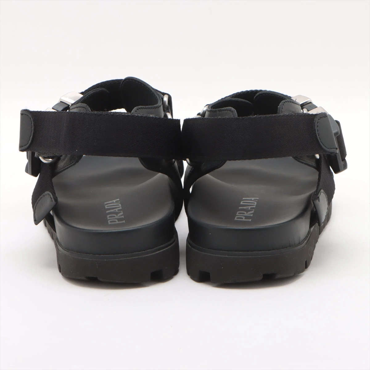 PRADA ブラック レザー　サンダル　プラダ　7.5 楽天市場】プラダ PRADA パデッド ナッパレザー クリスクロス